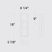 Alteck Lighting AW0106-3CCT-W Mars 1-lt 18" Tall LED Outdoor Wall Sconce, 3CCT Selectable