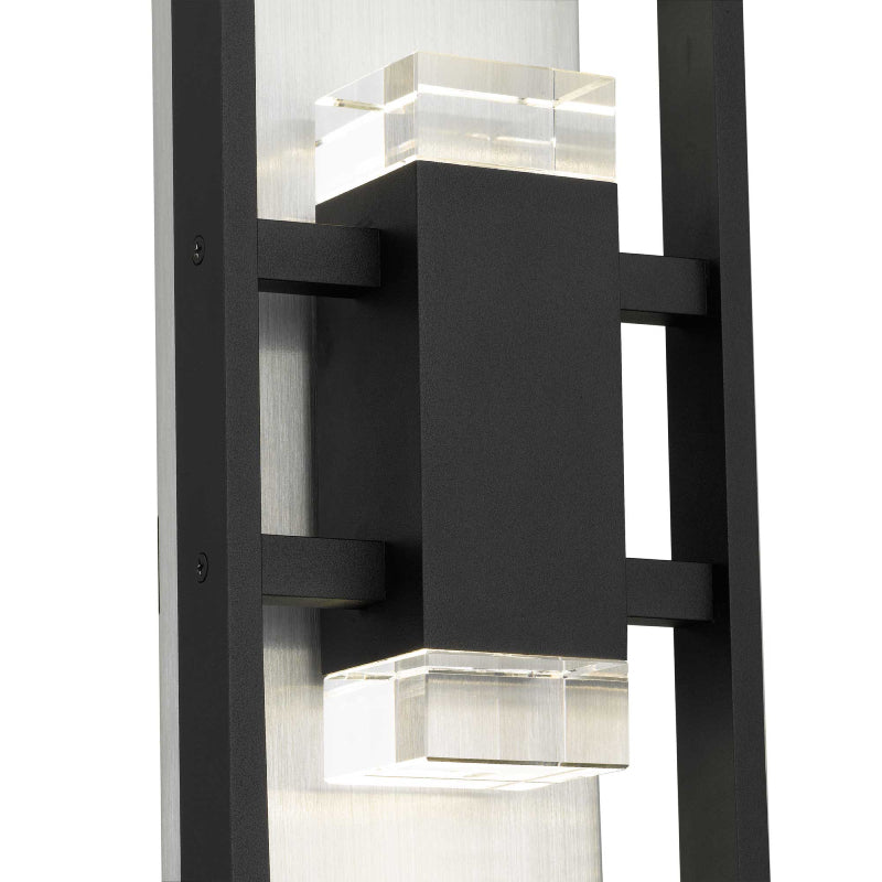 Alteck Lighting AW0107-3CCT-W Mars 1-lt 24" Tall LED Outdoor Wall Sconce, 3CCT Selectable
