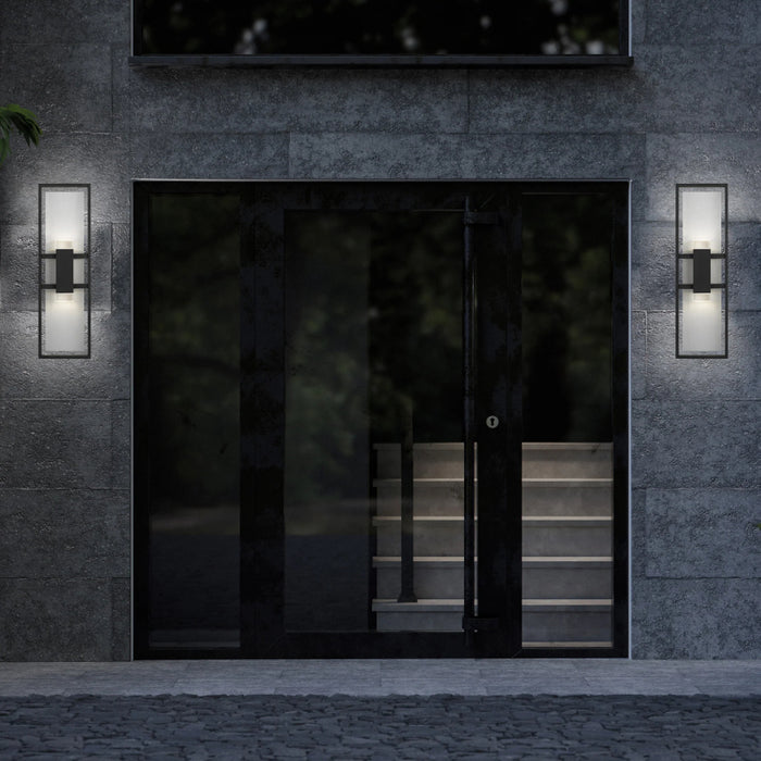 Alteck Lighting AW0107-3CCT-W Mars 1-lt 24" Tall LED Outdoor Wall Sconce, 3CCT Selectable