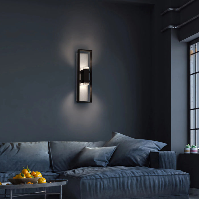 Alteck Lighting AW0107-3CCT-W Mars 1-lt 24" Tall LED Outdoor Wall Sconce, 3CCT Selectable