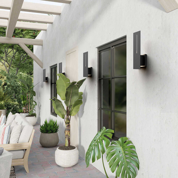 Alteck Lighting AW0109-3CCT-W Slot 1-lt 15" Tall LED Outdoor Wall Sconce, 3CCT Selectable