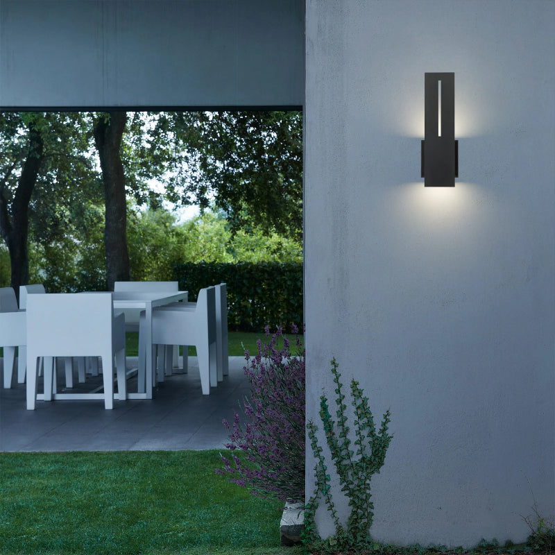 Alteck Lighting AW0109-3CCT-W Slot 1-lt 15" Tall LED Outdoor Wall Sconce, 3CCT Selectable