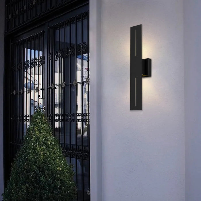 Alteck Lighting AW0110-3CCT-W Slot 1-lt 24" Tall LED Outdoor Wall Sconce, 3CCT Selectable