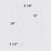 Alteck Lighting AW0110-3CCT-W Slot 1-lt 24" Tall LED Outdoor Wall Sconce, 3CCT Selectable