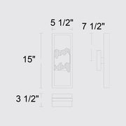 Alteck Lighting AW0111-3CCT-W Sunrize 1-lt 15" Tall LED Outdoor Wall Sconce, 3CCT Selectable