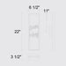 Alteck Lighting AW0112-3CCT-W Sunrize 1-lt 22" Tall LED Outdoor Wall Sconce, 3CCT Selectable