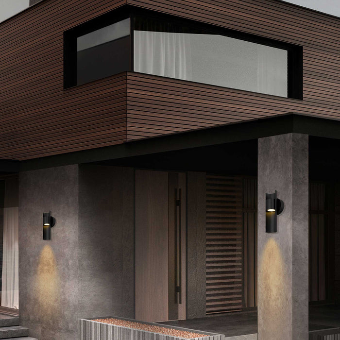 Alteck Lighting AW0113-3CCT-W Hugo 1-lt 12" Tall LED Outdoor Wall Sconce, 3CCT Selectable