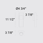 Alteck Lighting AW0113-3CCT-W Hugo 1-lt 12" Tall LED Outdoor Wall Sconce, 3CCT Selectable