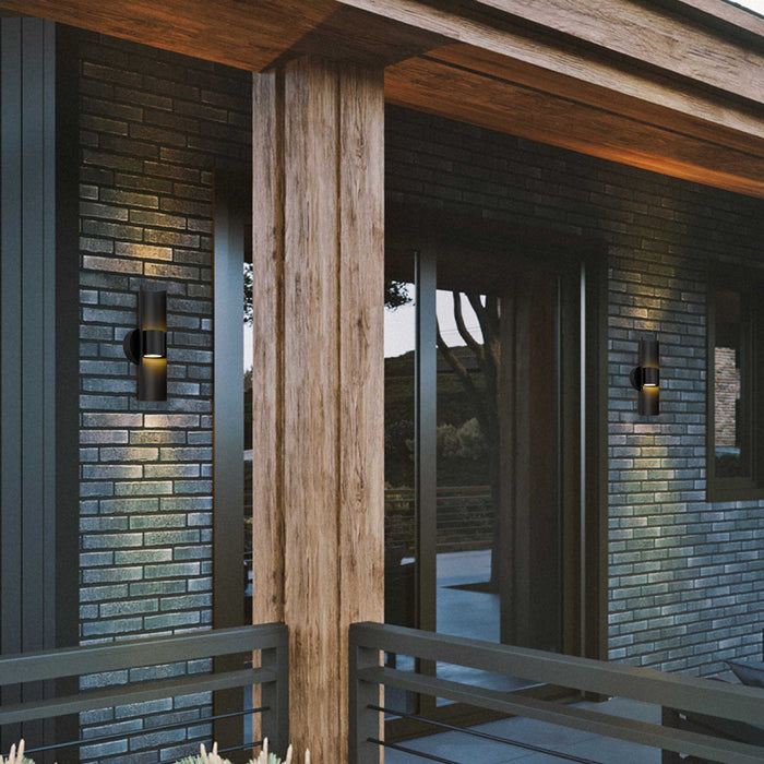 Alteck Lighting AW0114-3CCT-W Hugo 1-lt 14" Tall LED Outdoor Wall Sconce, 3CCT Selectable