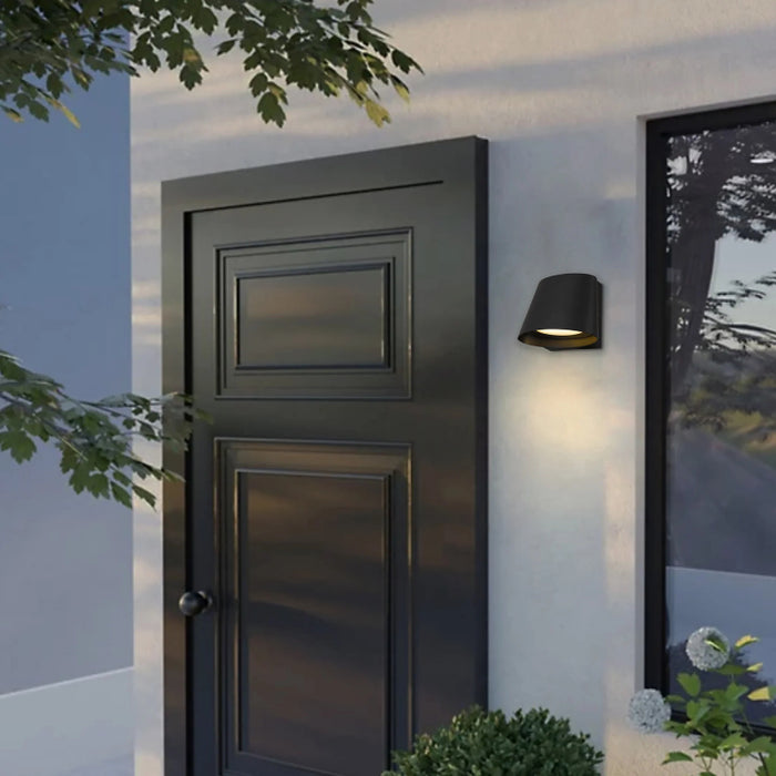 Alteck Lighting AW0115-3CCT-W Grace 1-lt 5" Tall LED Outdoor Wall Sconce, 3CCT Selectable