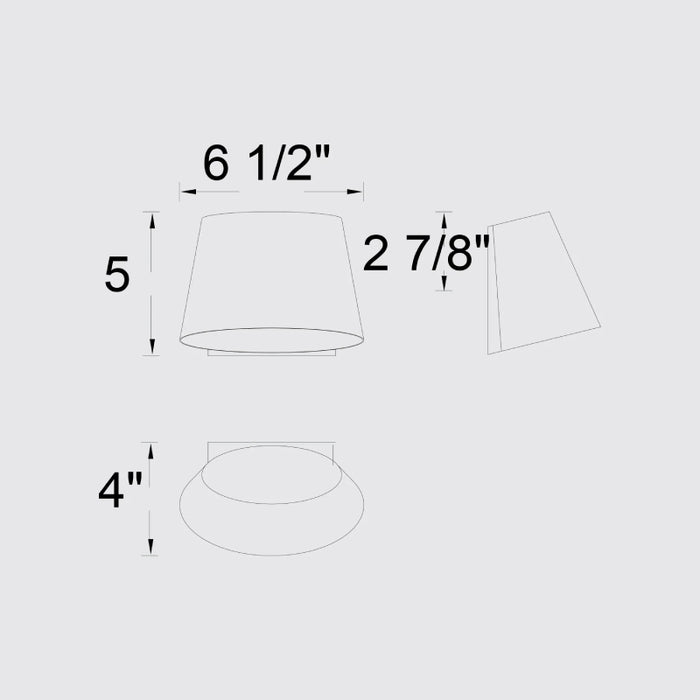 Alteck Lighting AW0115-3CCT-W Grace 1-lt 5" Tall LED Outdoor Wall Sconce, 3CCT Selectable
