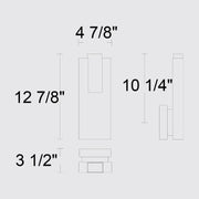 Alteck Lighting AW0116-3CCT-W Mille 1-lt 13" Tall LED Outdoor Wall Sconce, 3CCT Selectable