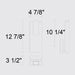 Alteck Lighting AW0116-3CCT-W Mille 1-lt 13" Tall LED Outdoor Wall Sconce, 3CCT Selectable