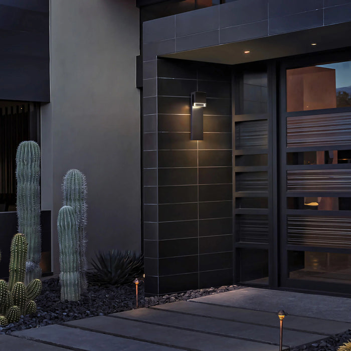 Alteck Lighting AW0118-3CCT-W Lagos 1-lt 24" Tall LED Outdoor Wall Sconce, 3CCT Selectable