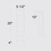 Alteck Lighting AW0119-3CCT-W Mystic 1-lt 20" Tall LED Outdoor Wall Sconce, 3CCT Selectable