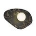 Alteck Lighting AW0120-3CCT-W Tenere 1-lt 8" Tall LED Outdoor Wall Sconce, 3CCT Selectable - Black/Gold Marble