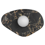 Alteck Lighting AW0120-3CCT-W Tenere 1-lt 8" Tall LED Outdoor Wall Sconce, 3CCT Selectable - Black/Gold Marble