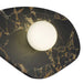 Alteck Lighting AW0120-3CCT-W Tenere 1-lt 8" Tall LED Outdoor Wall Sconce, 3CCT Selectable - Black/Gold Marble