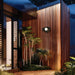 Alteck Lighting AW0120-3CCT-W Tenere 1-lt 8" Tall LED Outdoor Wall Sconce, 3CCT Selectable - Black/Gold Marble