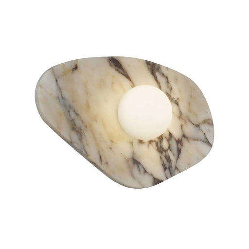 Alteck Lighting AW0120-3CCT-W Tenere 1-lt 8" Tall LED Outdoor Wall Sconce, 3CCT Selectable - White/Black Marble