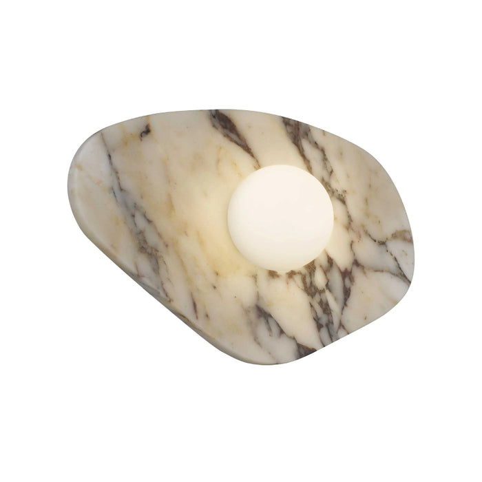 Alteck Lighting AW0120-3CCT-W Tenere 1-lt 8" Tall LED Outdoor Wall Sconce, 3CCT Selectable - White/Black Marble