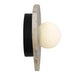 Alteck Lighting AW0120-3CCT-W Tenere 1-lt 8" Tall LED Outdoor Wall Sconce, 3CCT Selectable - White/Black Marble
