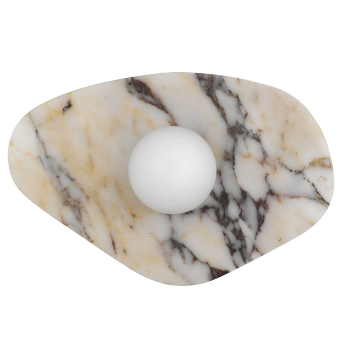 Alteck Lighting AW0120-3CCT-W Tenere 1-lt 8" Tall LED Outdoor Wall Sconce, 3CCT Selectable - White/Black Marble