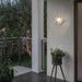 Alteck Lighting AW0120-3CCT-W Tenere 1-lt 8" Tall LED Outdoor Wall Sconce, 3CCT Selectable - White/Black Marble