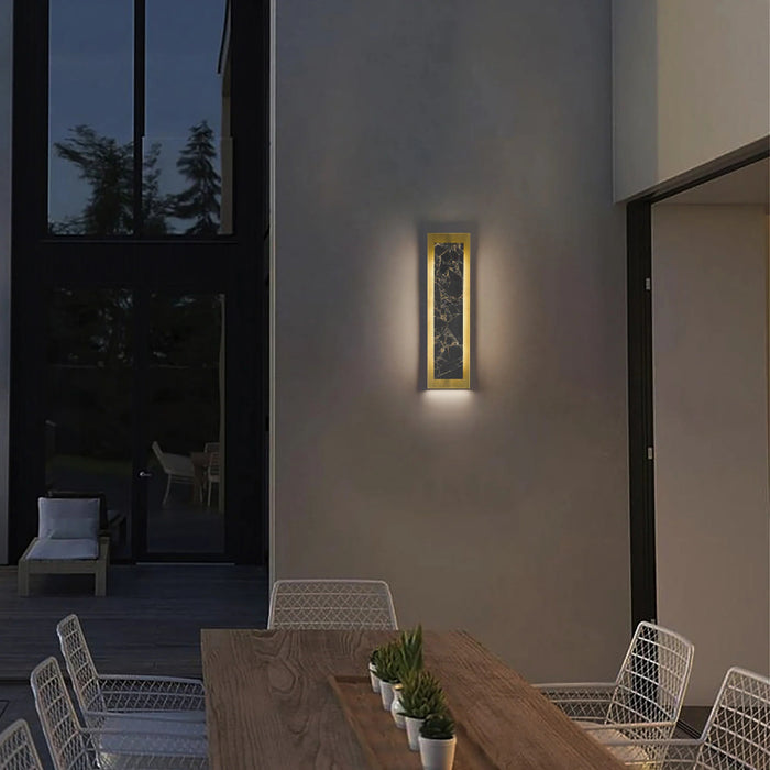 Alteck Lighting AW0124-3CCT-W Zoey 1-lt 24" Tall LED Outdoor Wall Sconce, 3CCT Selectable