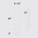 Alteck Lighting AW0124-3CCT-W Zoey 1-lt 24" Tall LED Outdoor Wall Sconce, 3CCT Selectable