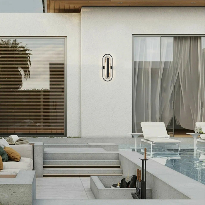 Alteck Lighting AW0125-3CCT-W Roundabout 1-lt 22" Tall LED Outdoor Wall Sconce, 3CCT Selectable
