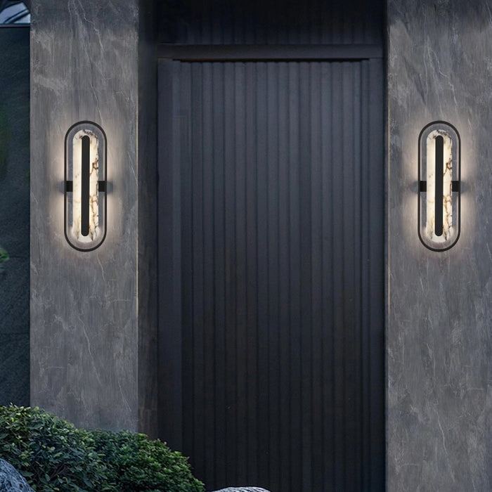 Alteck Lighting AW0126-3CCT-W Roundabout 1-lt 28" Tall LED Outdoor Wall Sconce, 3CCT Selectable