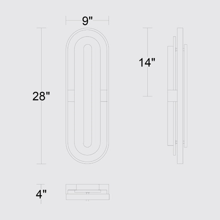 Alteck Lighting AW0126-3CCT-W Roundabout 1-lt 28" Tall LED Outdoor Wall Sconce, 3CCT Selectable