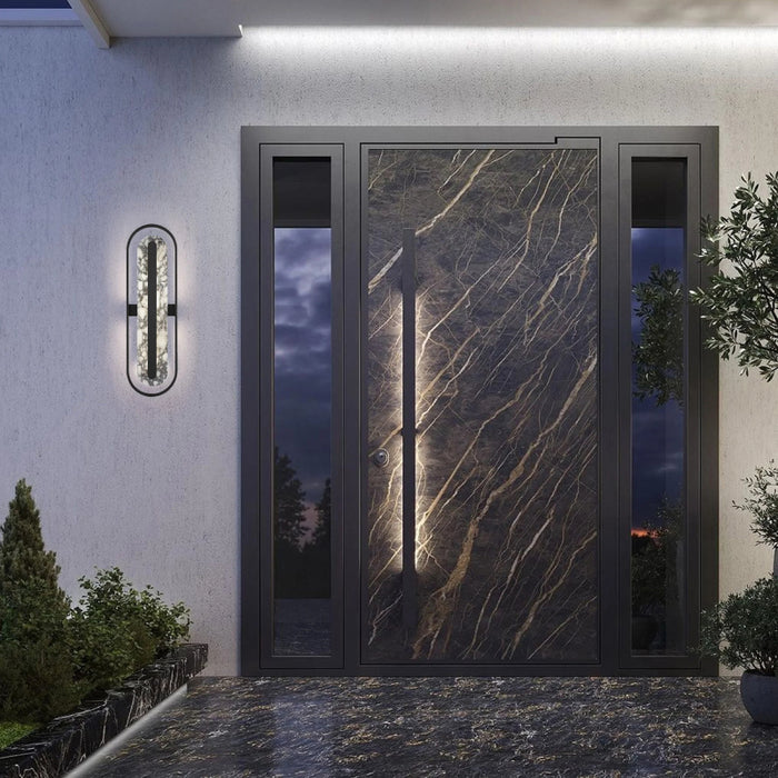 Alteck Lighting AW0127-3CCT-W Roundabout 1-lt 34" Tall LED Outdoor Wall Sconce, 3CCT Selectable