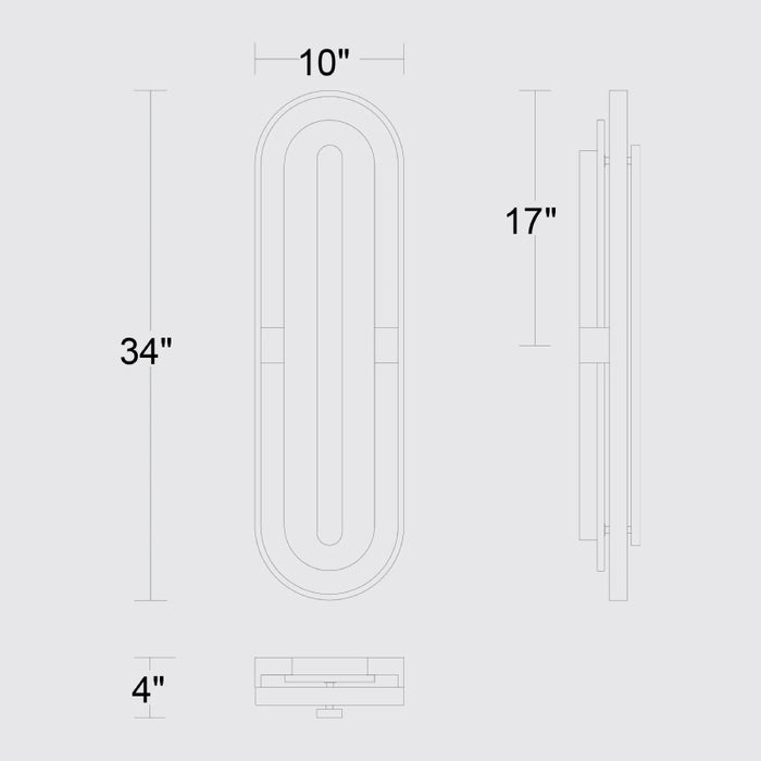 Alteck Lighting AW0127-3CCT-W Roundabout 1-lt 34" Tall LED Outdoor Wall Sconce, 3CCT Selectable