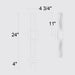Alteck Lighting AW0129-3CCT-W Folio 1-lt 24" Tall LED Outdoor Wall Sconce, 3CCT Selectable