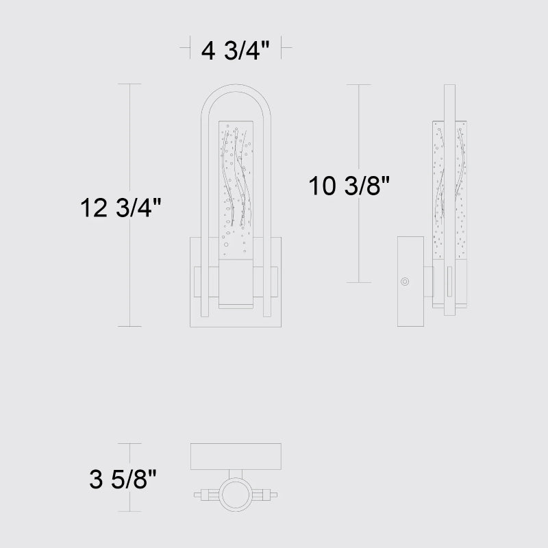 Alteck Lighting AW0131-3CCT-W Arch 1-lt 13" Tall LED Outdoor Wall Sconce, 3CCT Selectable