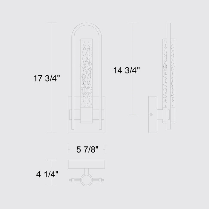 Alteck Lighting AW0132-3CCT-W Arch 1-lt 18" Tall LED Outdoor Wall Sconce, 3CCT Selectable