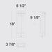 Alteck Lighting AW0137-3CCT-W Frank 1-lt 18" Tall LED Outdoor Wall Sconce, 3CCT Selectable