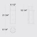 Alteck Lighting AW0142-3CCT-W Winston 1-lt 22" Tall LED Outdoor Wall Sconce, 3CCT Selectable