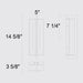 Alteck Lighting AW0143-3CCT-W Avani 1-lt 15" Tall LED Outdoor Wall Sconce, 3CCT Selectable