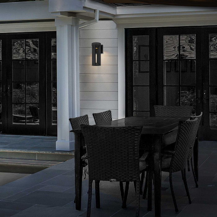 Alteck Lighting AW0145-3CCT-W Aura 1-lt 12" Tall LED Outdoor Wall Sconce, 3CCT Selectable