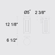 Alteck Lighting AW0145-3CCT-W Aura 1-lt 12" Tall LED Outdoor Wall Sconce, 3CCT Selectable
