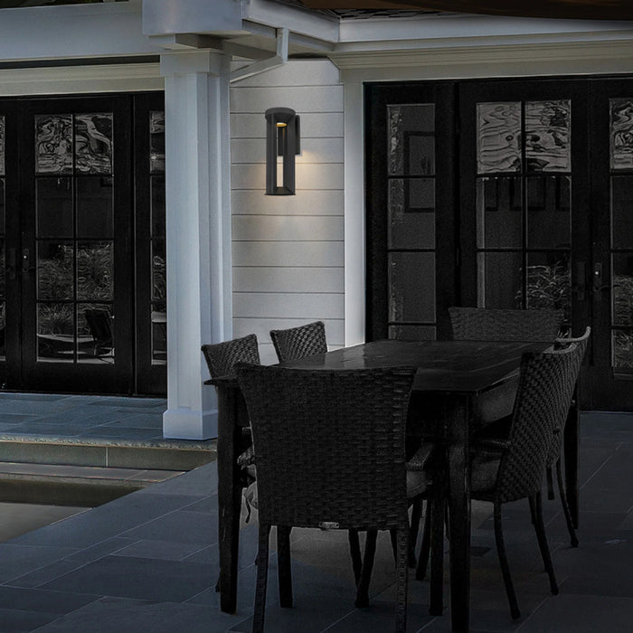 Alteck Lighting AW0146-3CCT-W Aura 1-lt 16" Tall LED Outdoor Wall Sconce, 3CCT Selectable