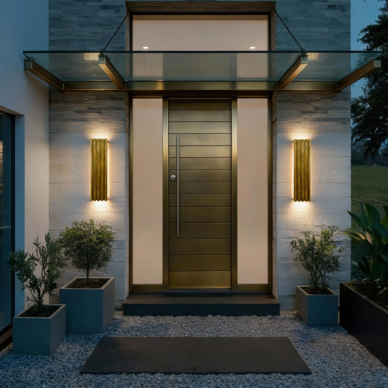 Alteck Lighting AW0161-5CCT-W Corithian 1-lt 32" Tall LED Outdoor Wall Sconce, 5CCT Selectable