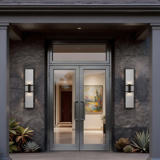 Alteck Lighting AW0166-3CCT-W Mars 1-lt 42" Tall LED Outdoor Wall Sconce, 3CCT Selectable