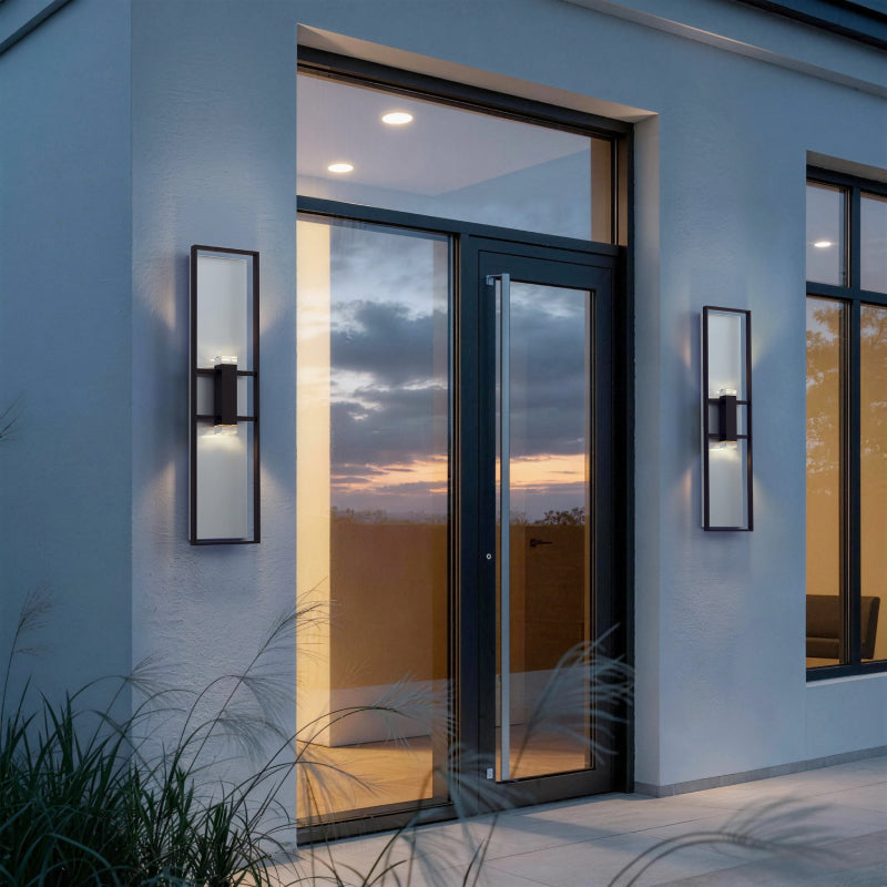 Alteck Lighting AW0166-3CCT-W Mars 1-lt 42" Tall LED Outdoor Wall Sconce, 3CCT Selectable