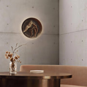 Alteck Lighting AW0167-5CCT-W Moon 1-lt 16" LED Outdoor Wall Sconce, 5CCT Selectable - Painted Patina Bronze