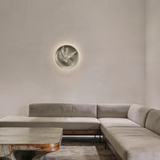 Alteck Lighting AW0167-5CCT-W Moon 1-lt 16" LED Outdoor Wall Sconce, 5CCT Selectable - Painted Washed Brass