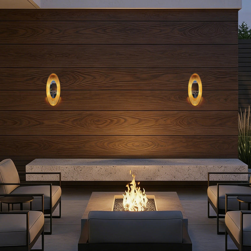 Alteck Lighting AW0169-5CCT-W Oval 1-lt 22" Tall LED Outdoor Wall Sconce, 5CCT Selectable